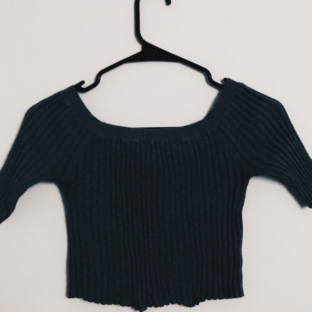 long sleeved ribbed top